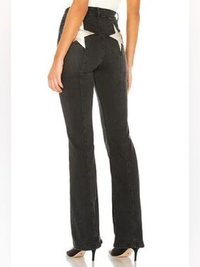 FREE PEOPLE We The Free Firecracker Flare
Jeans Black Gold Star Denim 28 Pockets